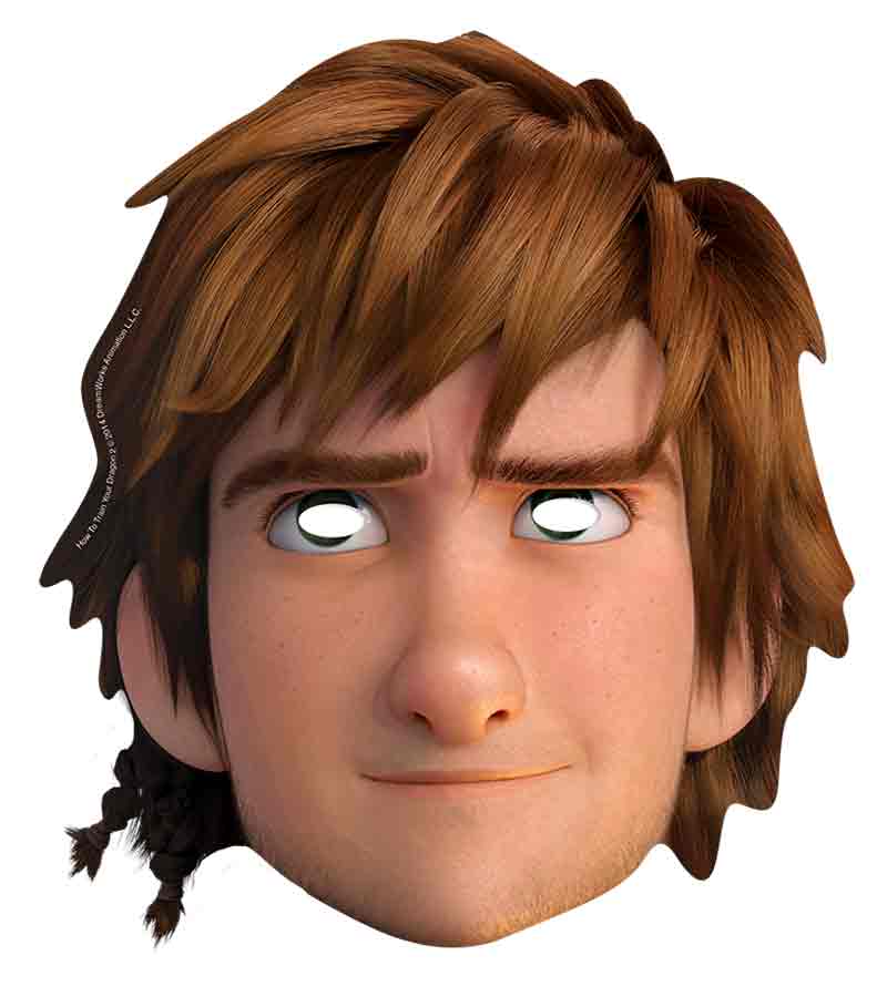 SMP298 Hiccup How to Train Your Dragon Six Pack Cardboard Face Masks With Tabs and Elastic