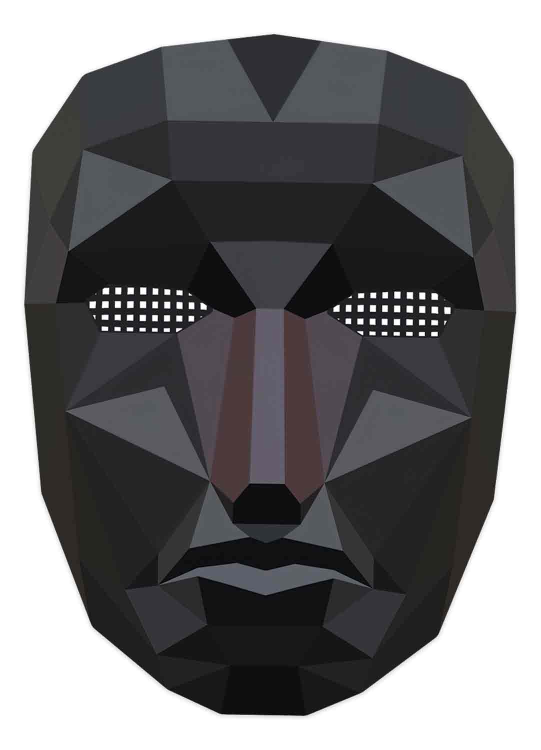 SM405 Polygon Inspired 1D Flat Star Party Single Face Mask