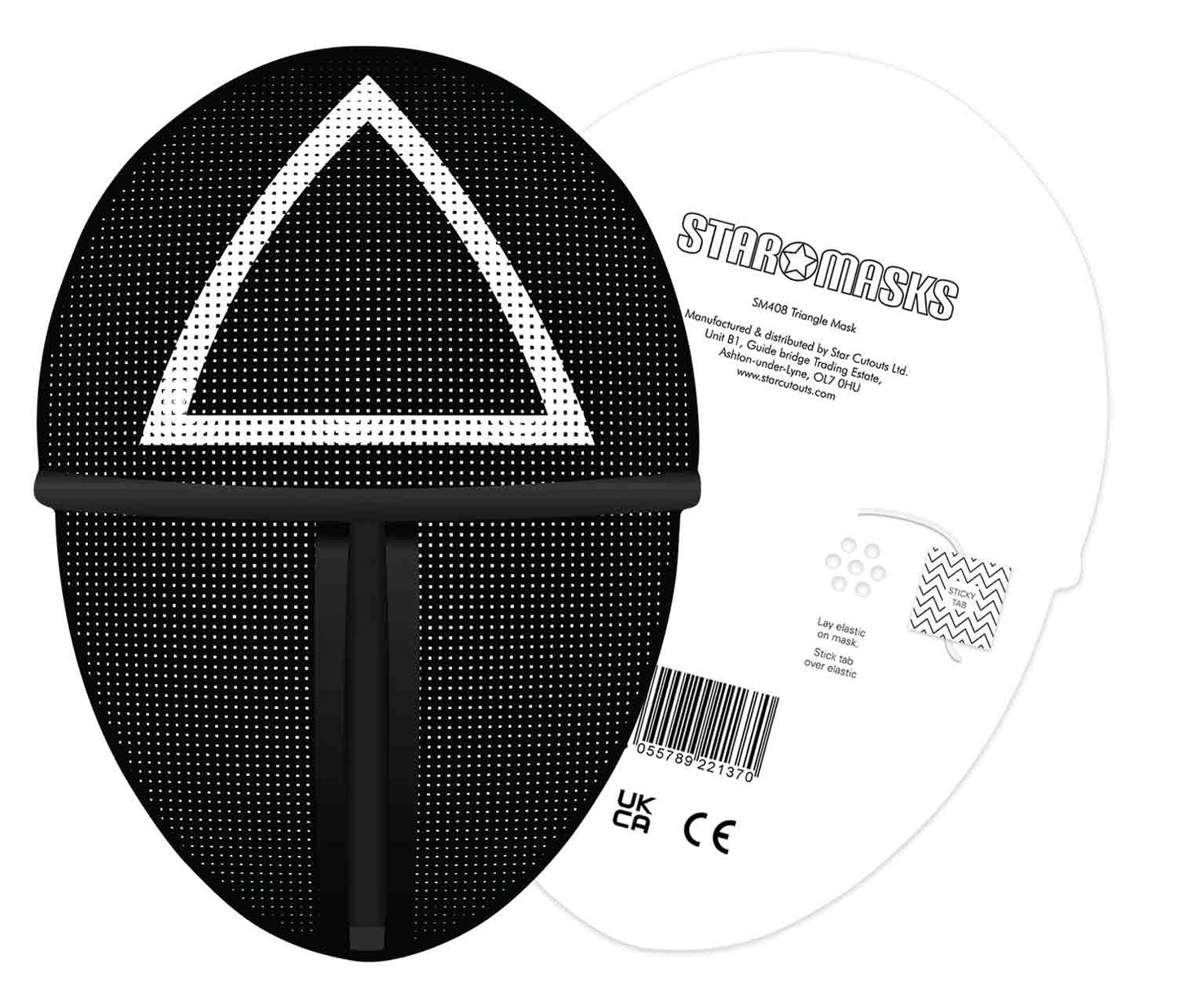 SM408 Fencing Triangle Inspired 1D Flat Star Party Single Face Mask