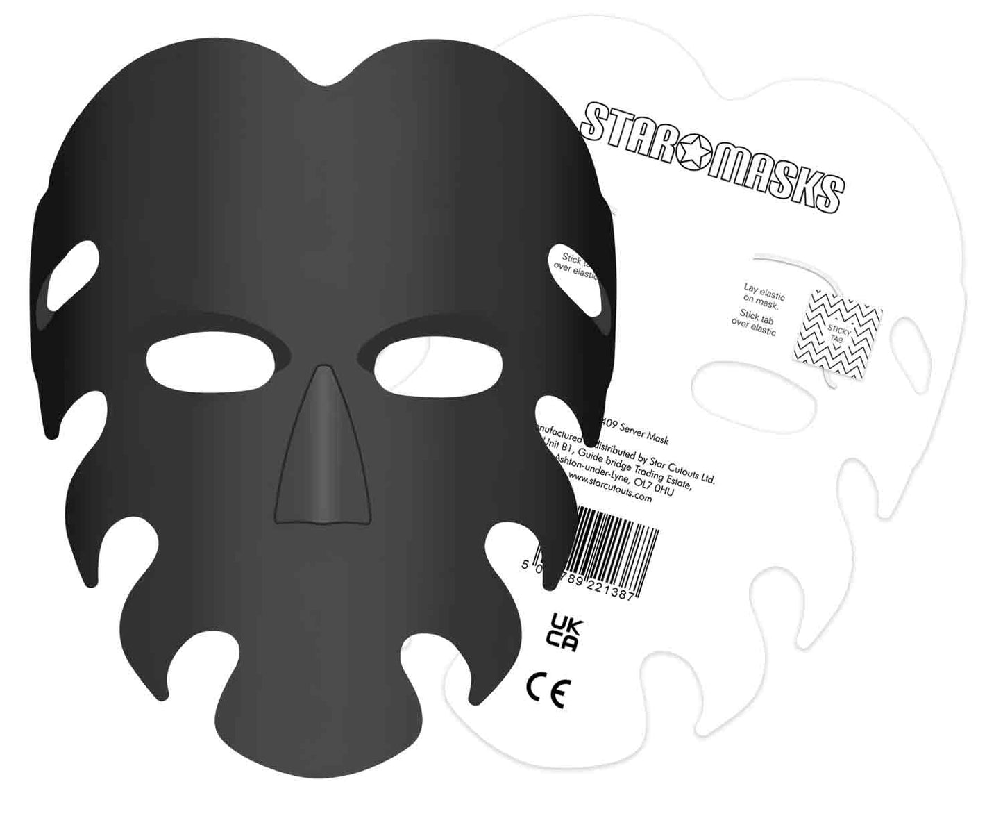 SM409 Server Inspired 1D Flat Star Party Single Face Mask