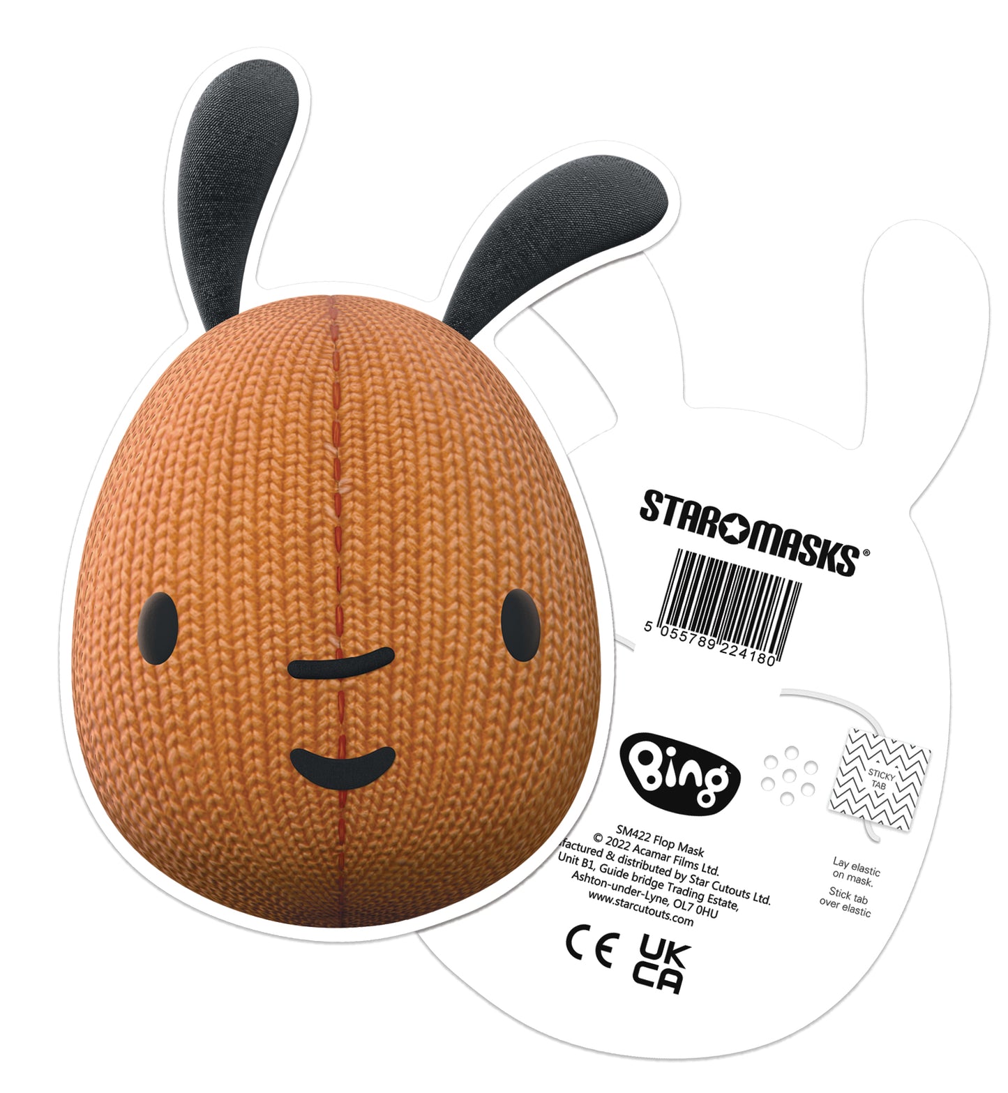 SM422 Flop Bing Bunny Single Face Mask
