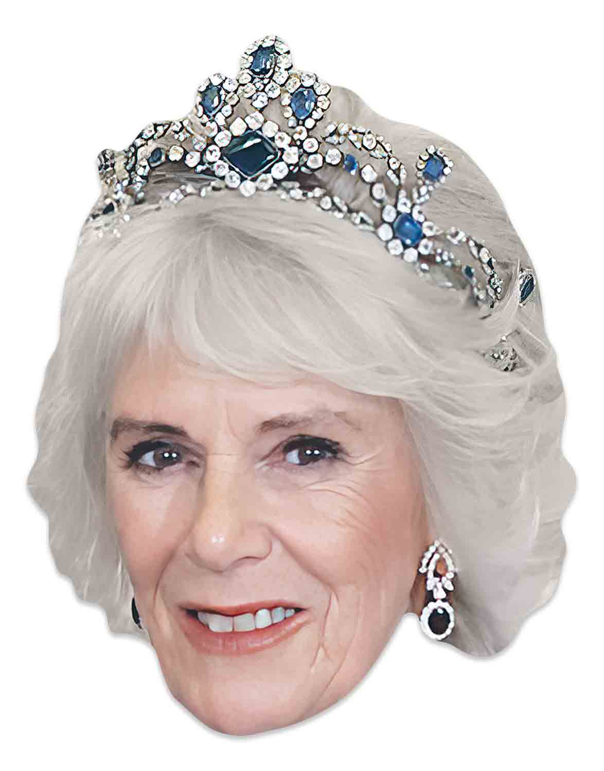 SM438 Camilla Queen Consort Crown Royals Single Face Mask