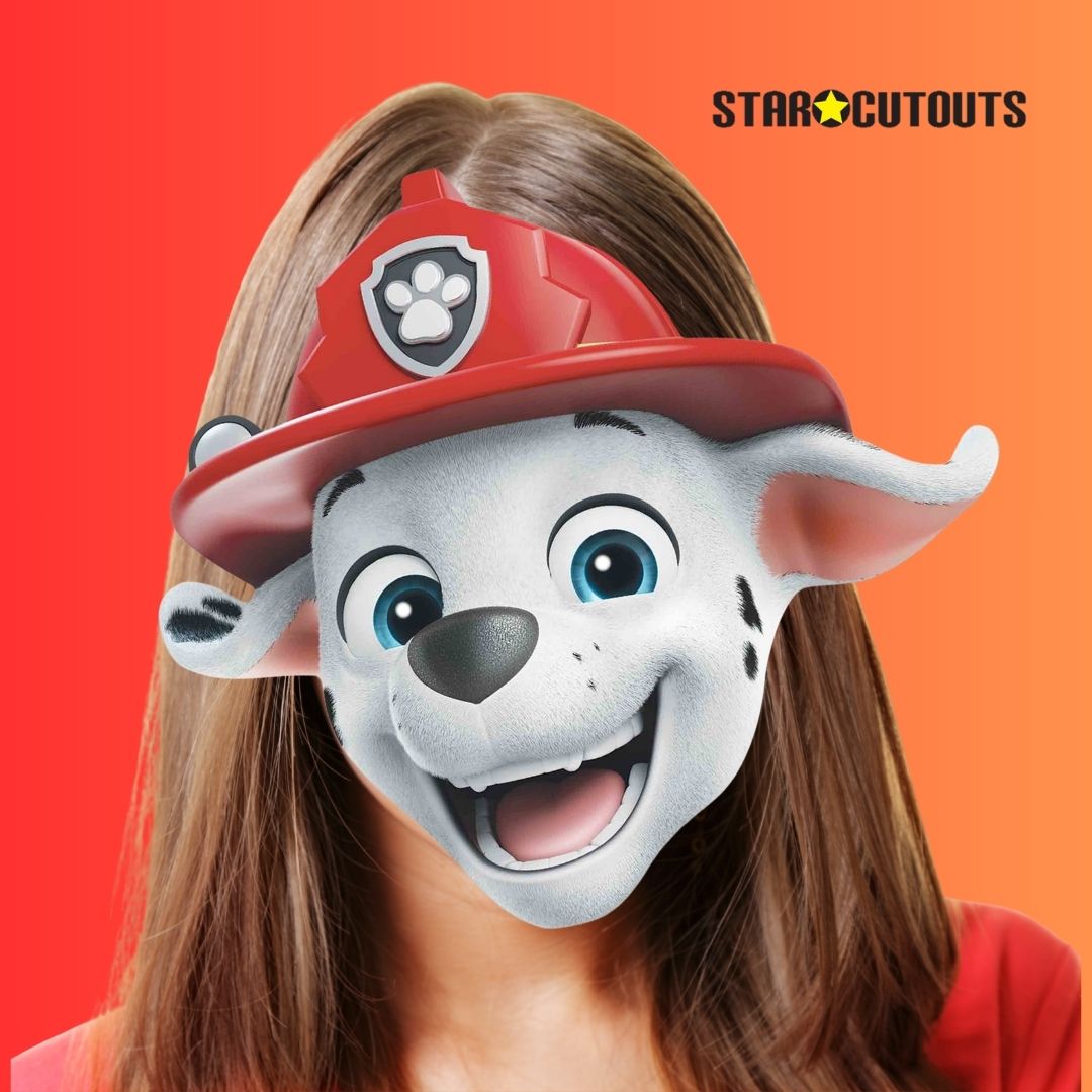 SMP463 Paw Patrol Chase, Rubble, Marshall, Zuma, Skye & Rocky Multipack Masks 6 Pack Cardboard Cut Out Height 30cm