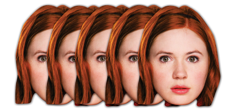 SMP27 Amy Pond - Doctor Who Six Pack Cardboard Face Masks With Tabs and Elastic