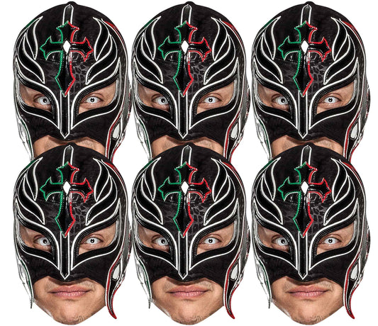 SMP418 Rey Mysterio  WWE WWE Six Pack Cardboard Face Masks With Tabs and Elastic