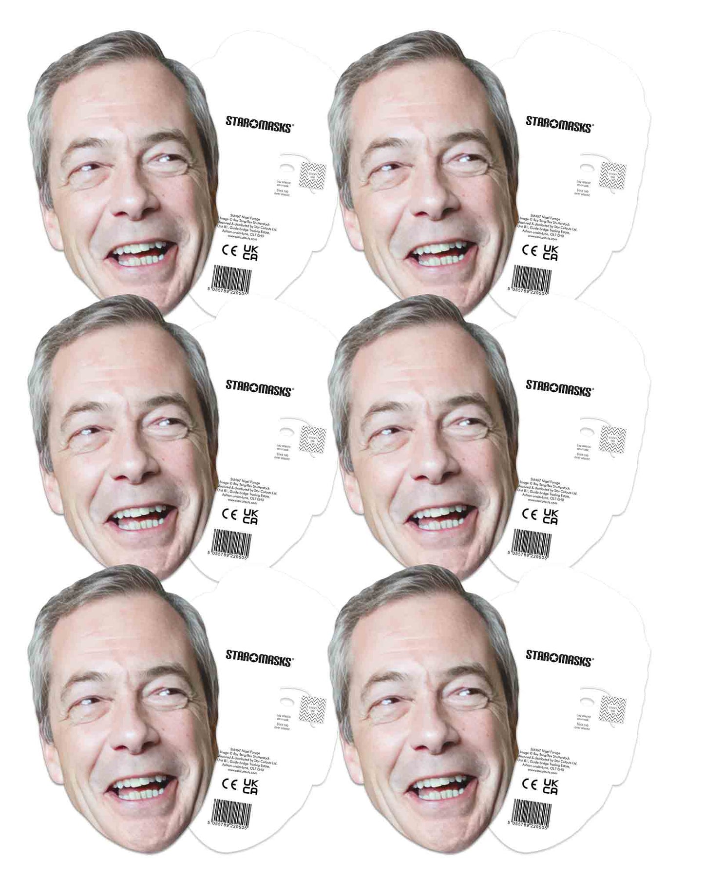 SMP456 Nigel Farage 6 Pack Masks