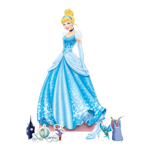 SP005 Cinderella Cardboard Cutout Party Decorations With Six Mini Party Supplies Height 134cm