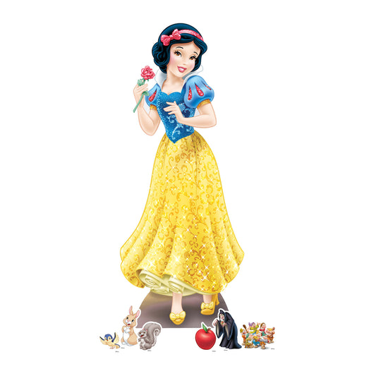 SP006 Snow White Cardboard Cutout Party Decorations With Six Mini Party Supplies Height 134cm