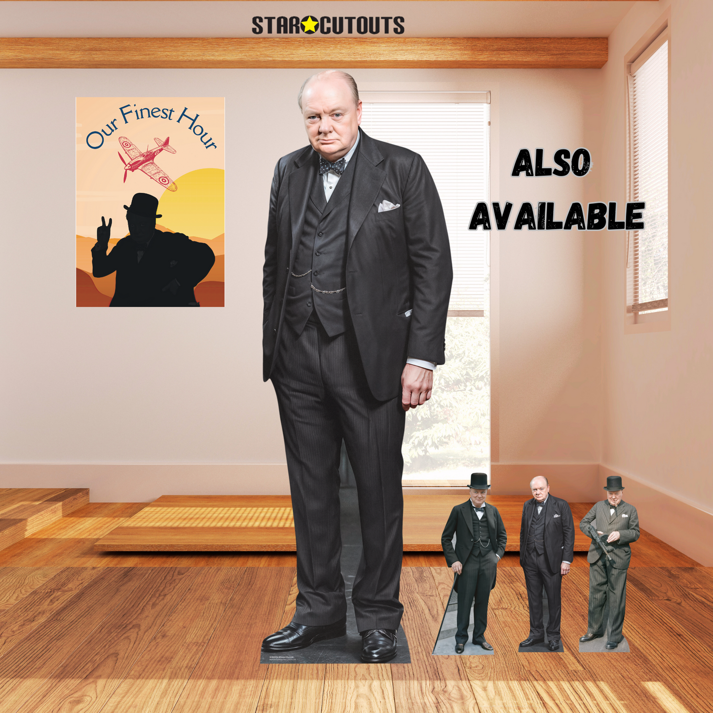 SC4850 Winston Churchill Shelf Top Pack Cardboard Cut Out Height 31cm