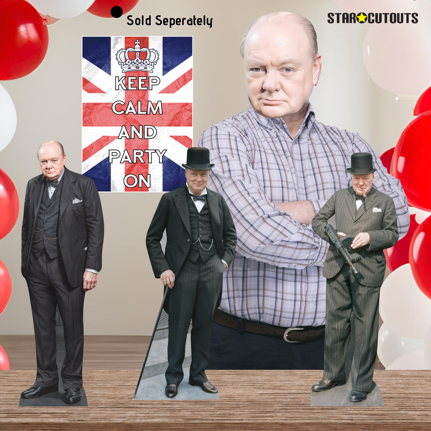 SC4850 Winston Churchill Shelf Top Pack Cardboard Cut Out Height 31cm