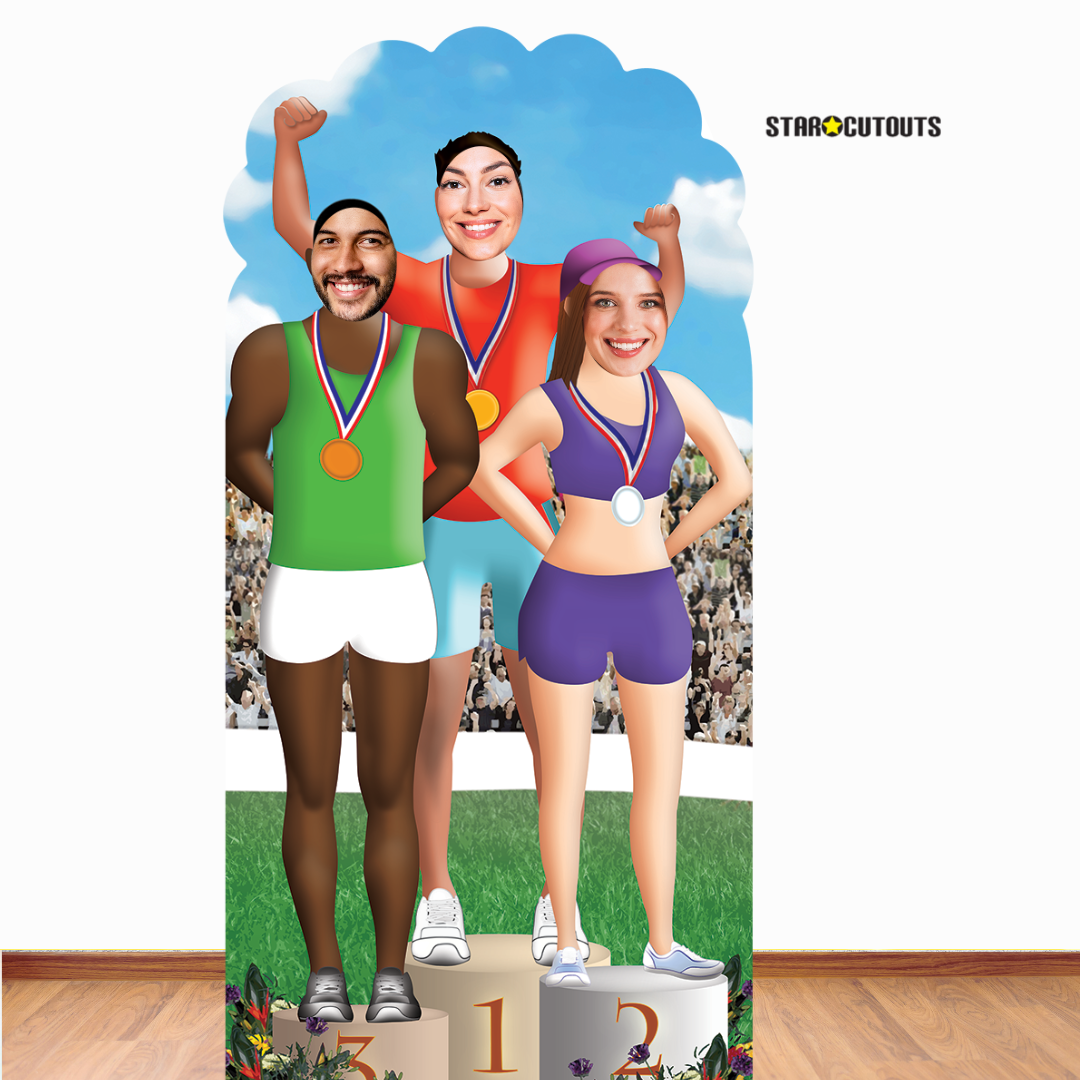 SC362 Track & Field Games Stand-In Cardboard Cut Out Height 195cm
