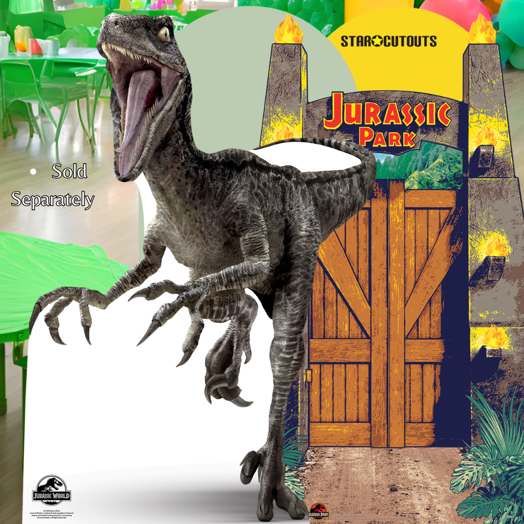 SC1280 Raptor Dinosaur (Blue) Cardboard Cut Out Height 135cm