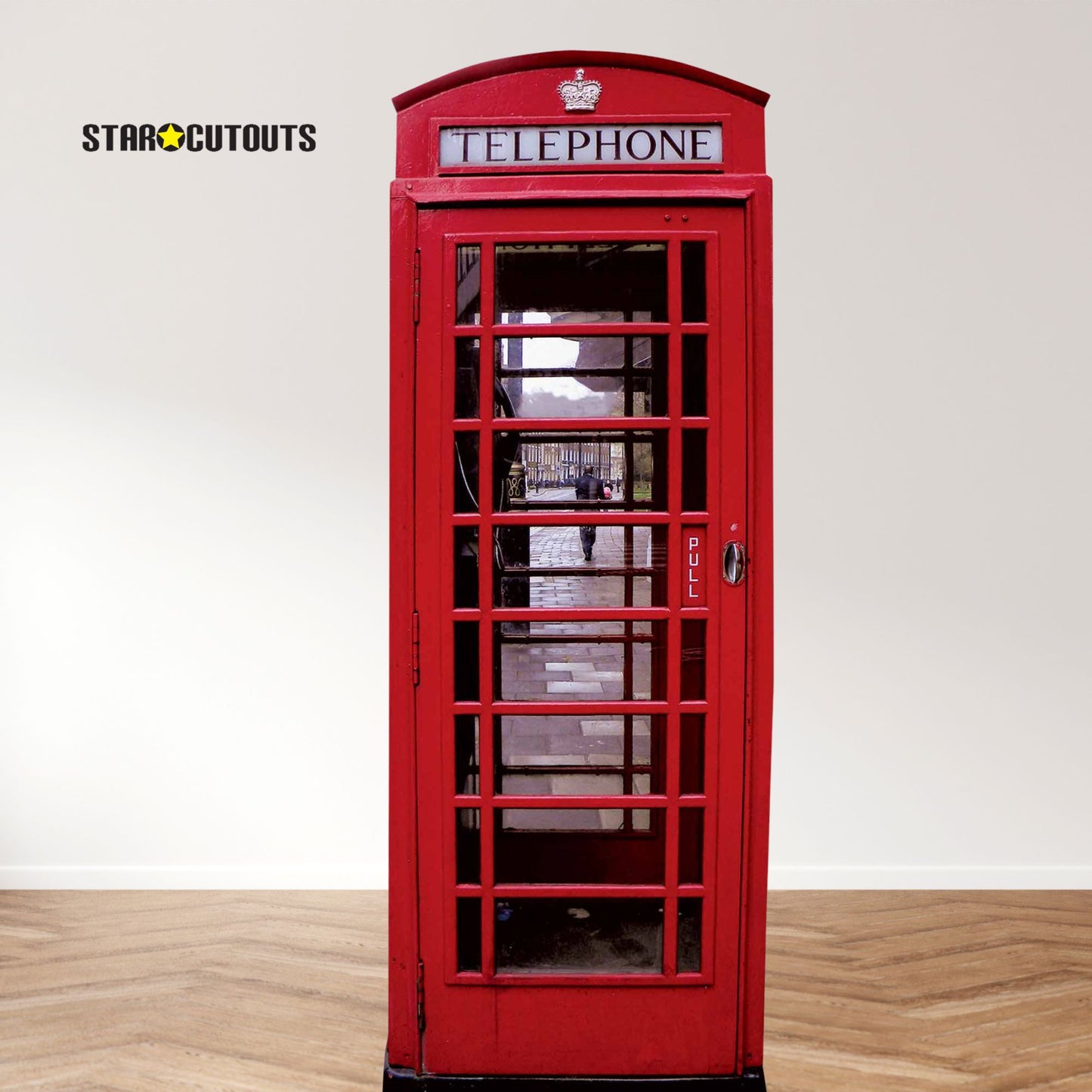 SC162 Phone Box Cardboard Cut Out Height 191cm