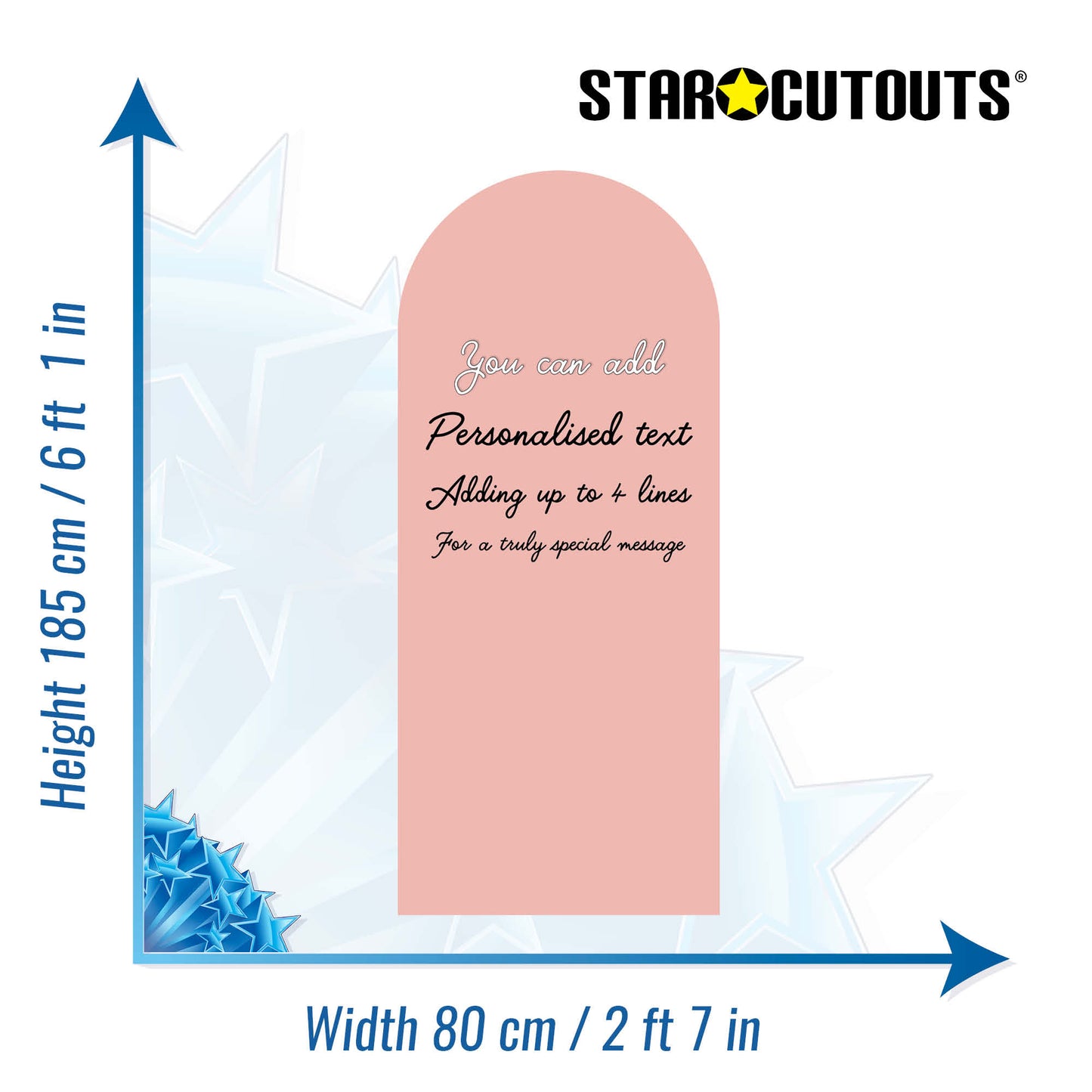 XQ001 Dusky Pink Sailboard Cardboard Cut Out Height 185cm Width 80cm