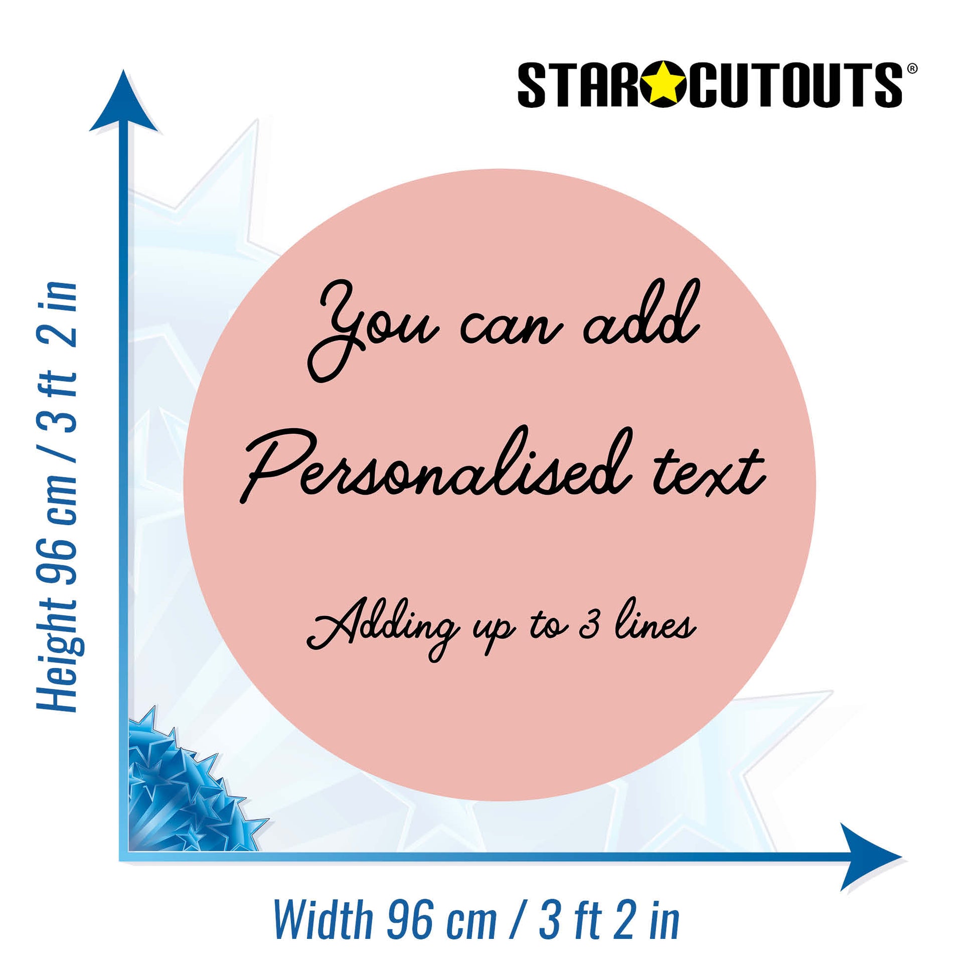 XQ015-x-l-001 Large Correx Circle - Dusky Pink Height 96 cm Width 96 cm