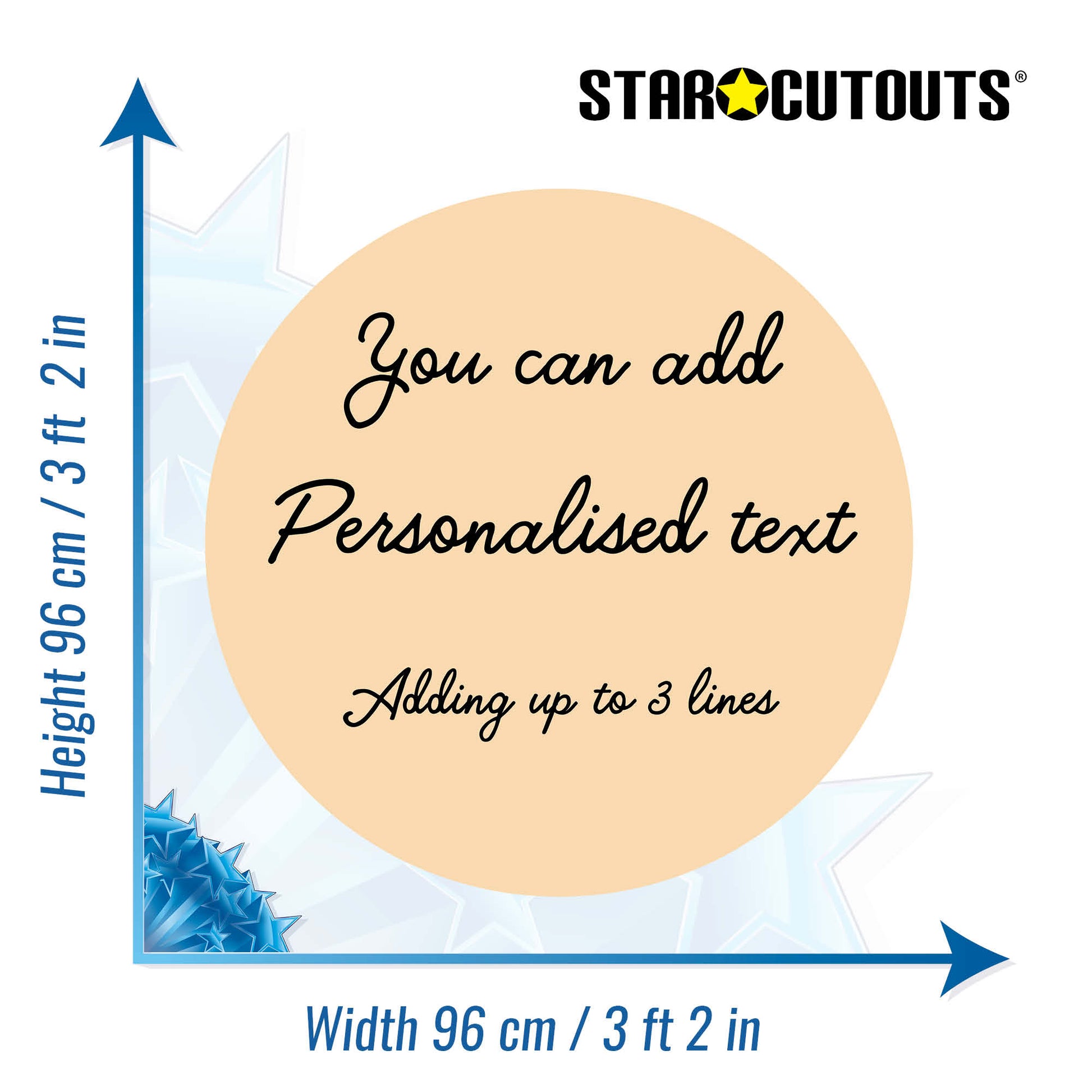 XQ015-x-l-003 Large Correx Circle - Custard Cream Height 96 cm Width 96 cm