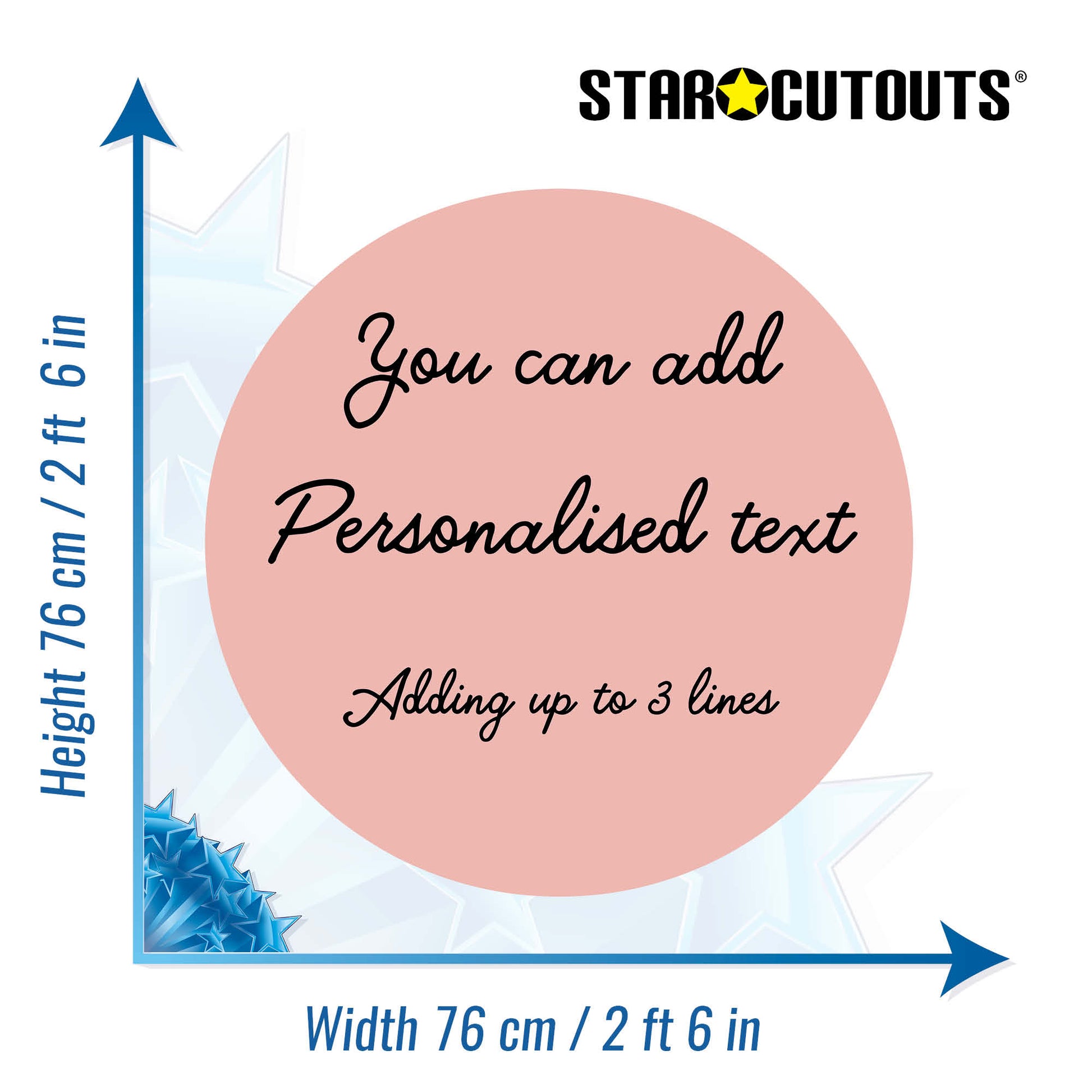 XQ015-x-m-001 Medium Correx Circle - Dusky Pink Height 76 cm Width 76 cm