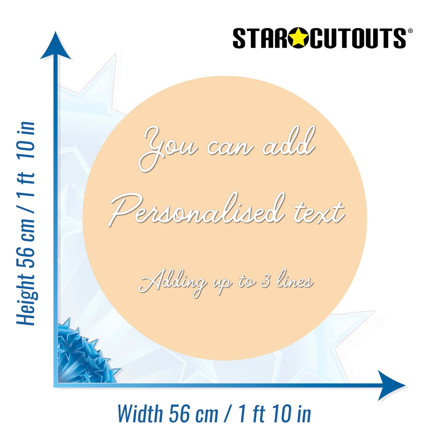 XQ015-x-m-003 Medium Correx Circle - Custard Cream Height 76 cm Width 76 cm