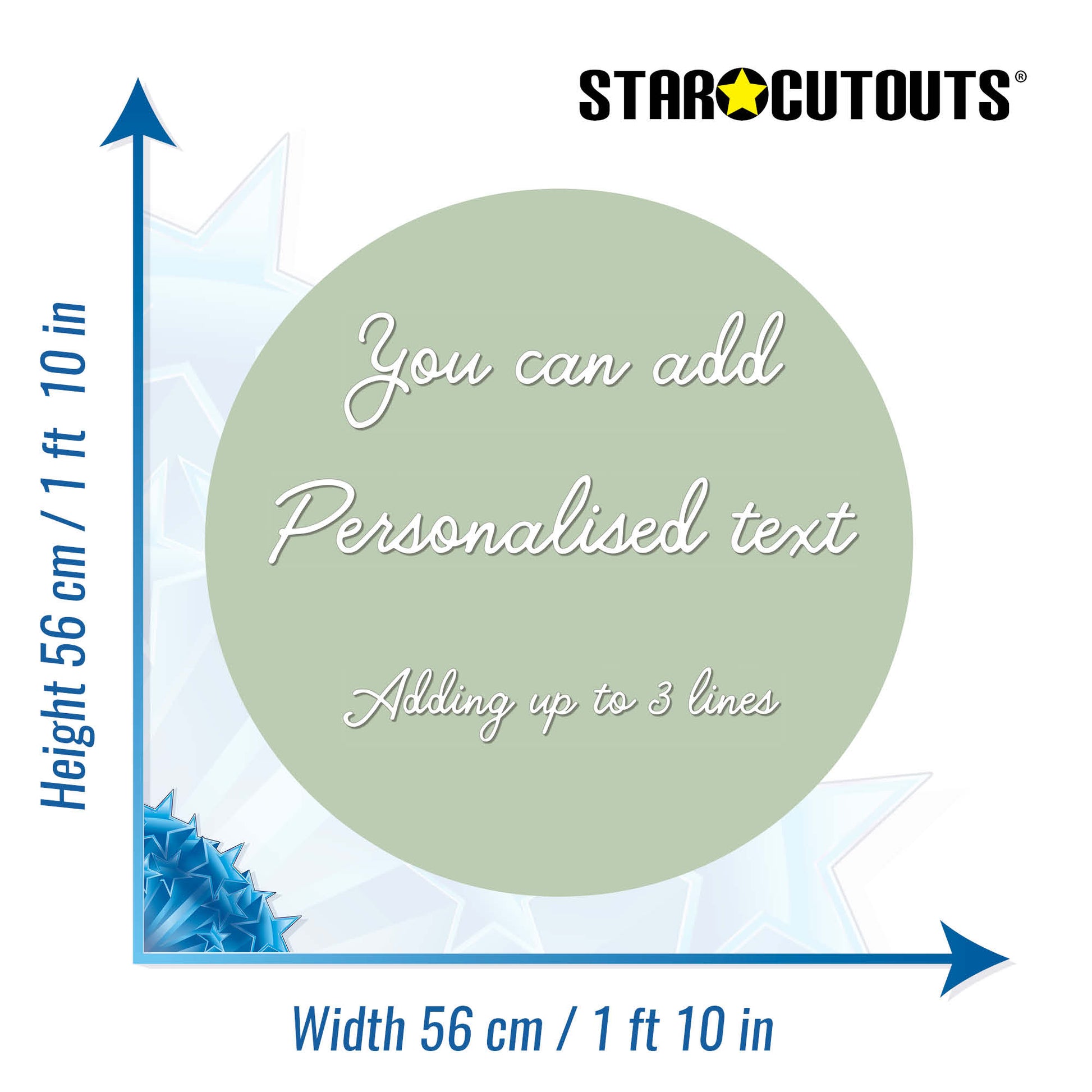 XQ015-x-s-004 Small Correx Circle - Sage Green Height 56 cm Width 56 cm