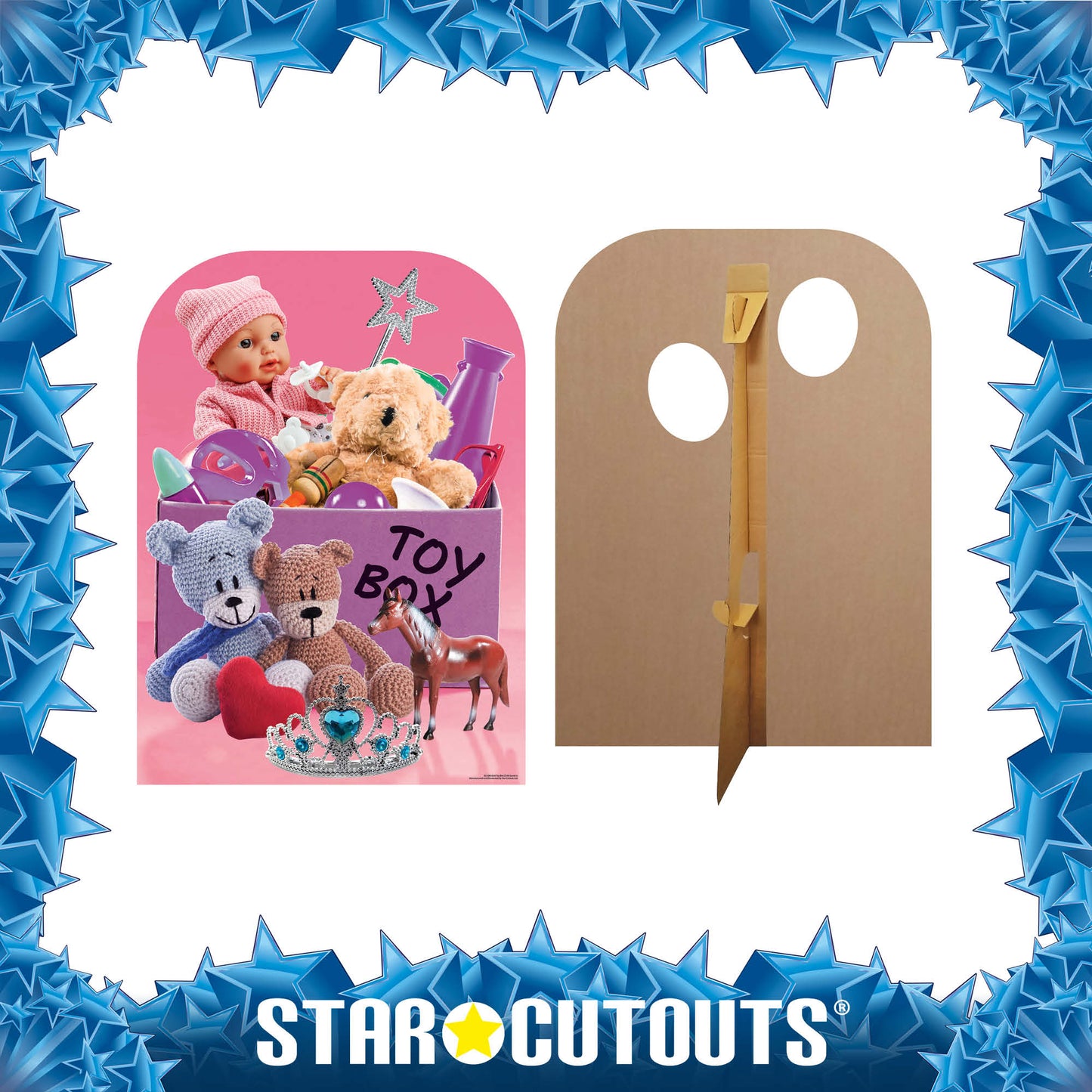 SC1089 Girls Toy Box Child Stand-in Cardboard Cut Out Height 131cm