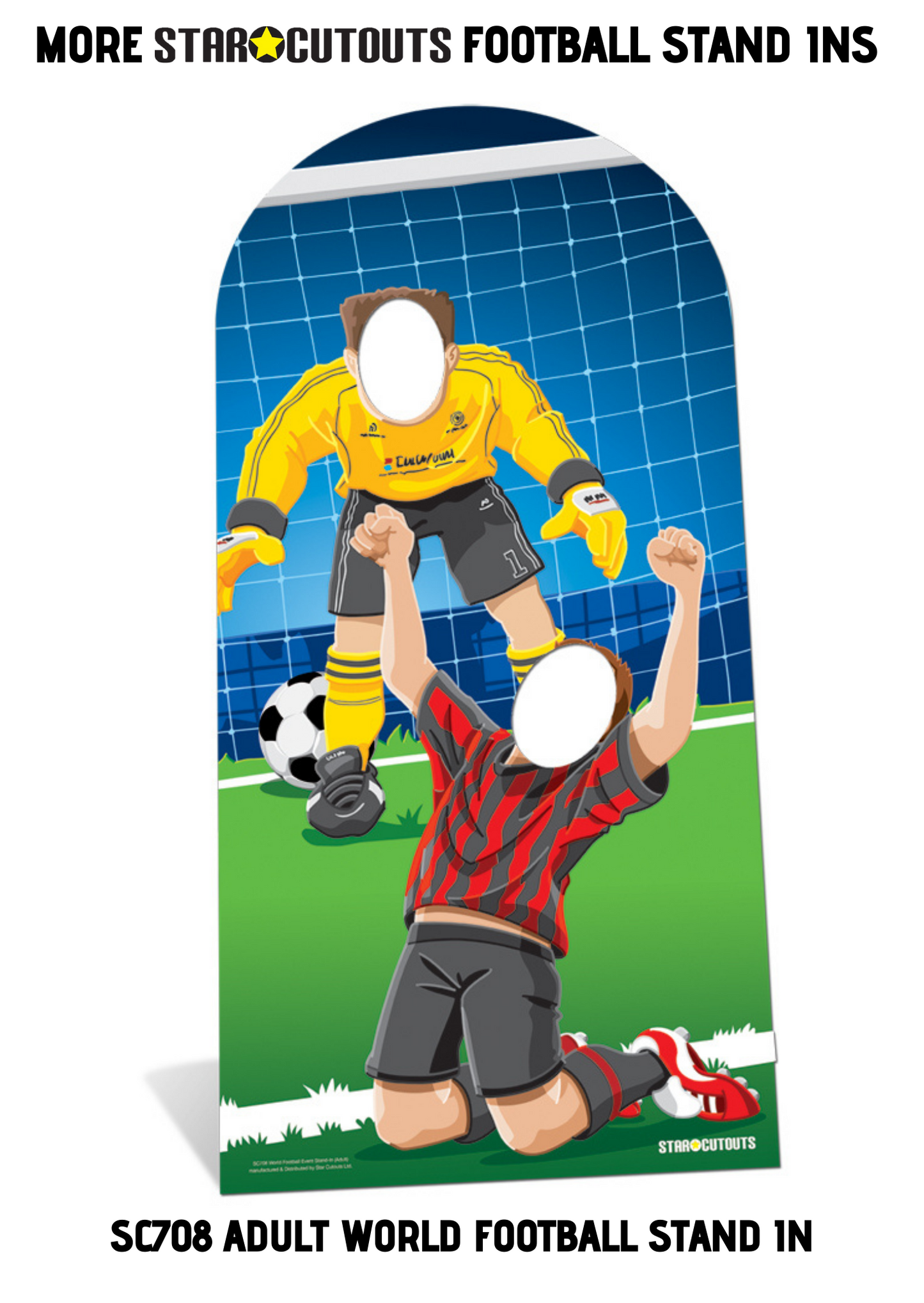 SC708 World Football Event Stand In Adult Cardboard Cut Out Height 192cm
