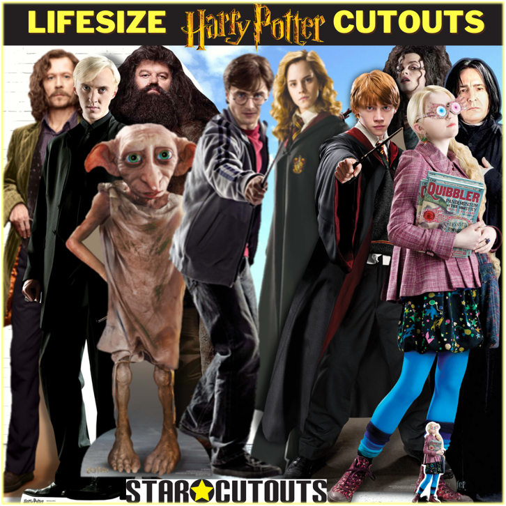 SC1475 WHITE Harry Potter Wanted Poster as White Selfie Frame Have You Seen This Wizard? Cardboard Cut Out Height 87cm