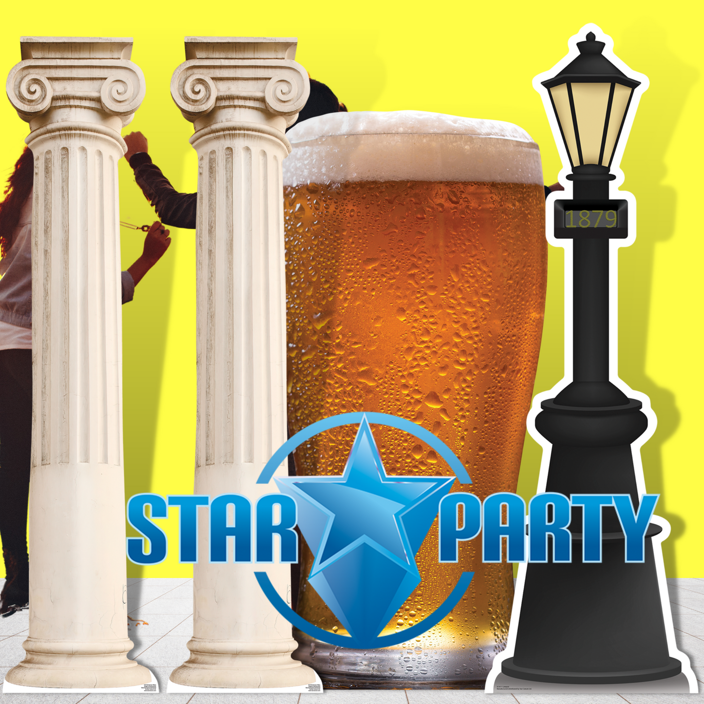 SC1437 Dancing Gamer Silhouette (Double) Cardboard Cut Out Height 172cm