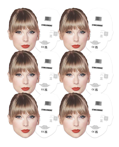 CMP003 Taylor Singer Six Pack Cardboard Face Masks With Tabs and Elastic