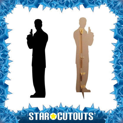SC004 Secret Agent Male, Double Pack Cardboard Cut Out Height 173cm