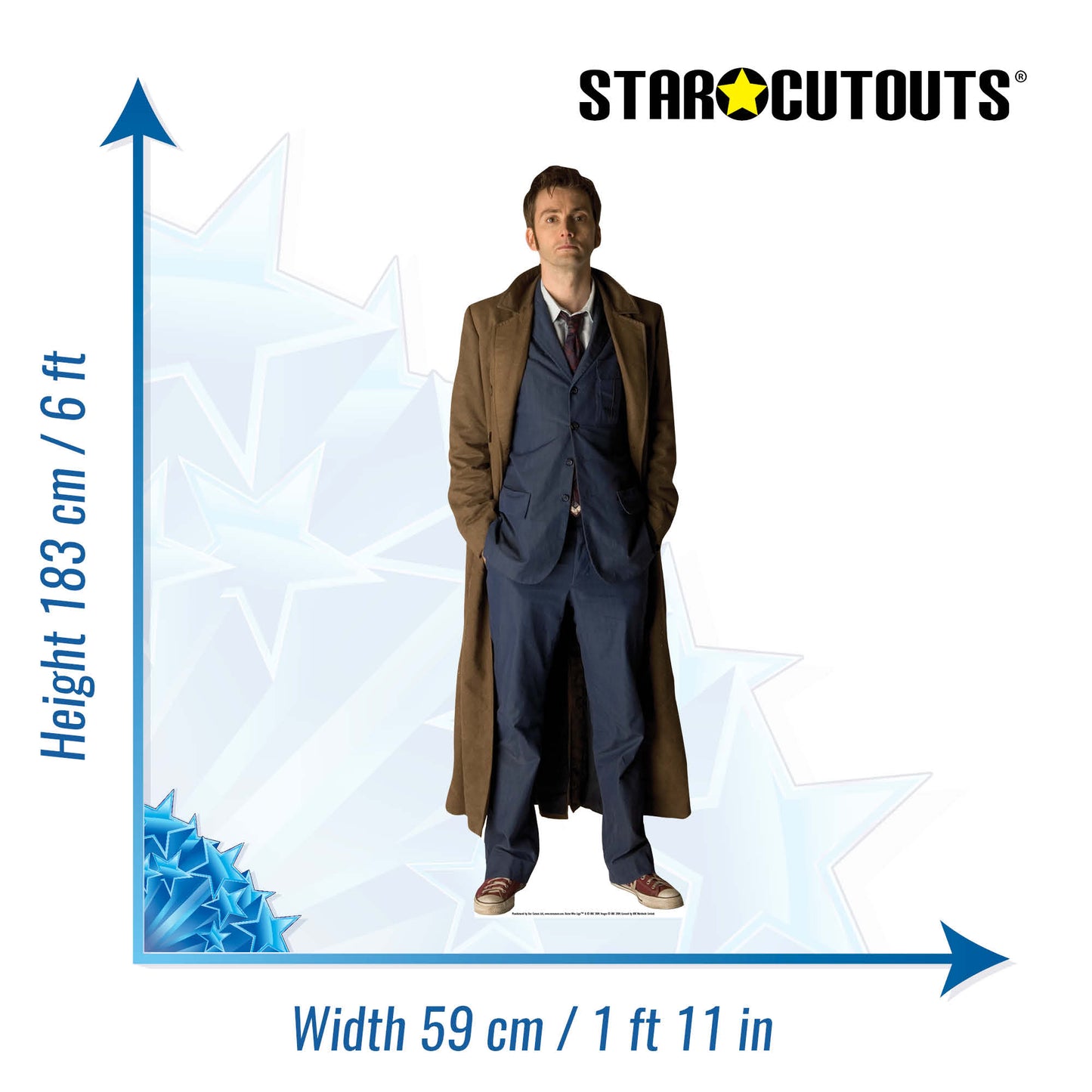 The Doctor David Tenant Cardboard Cut Out Height 183cm - Star Cutouts