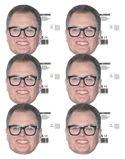 CMP012 Alan Carr Six Pack Of Masks - Includes Tabs and Elastic
