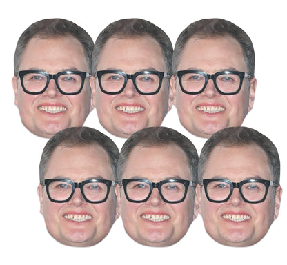 CMP012 Alan Carr Six Pack Of Masks - Includes Tabs and Elastic