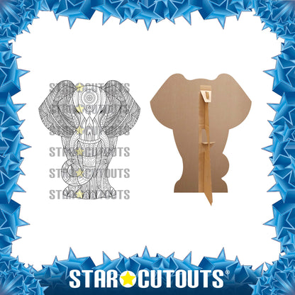 SCC013 Elephant Relax Colour Craft & Keep Cardboard Cut Out Height 94cm