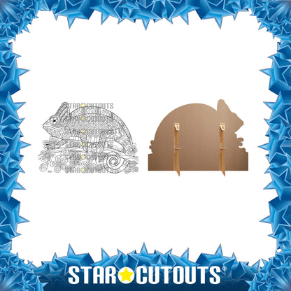 SCC014 Chameleon Relax Colour Craft & Keep Cardboard Cut Out Height 68cm