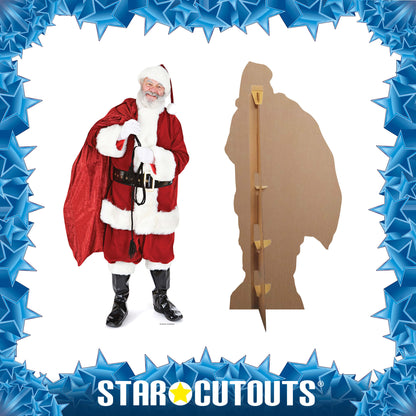 SC014 Santa with Sack of Toys Cardboard Cut Out Height 188cm - Star Cutouts