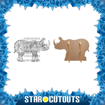 SCC015 Rhino Relax Colour Craft & Keep Cardboard Cut Out Height 93cm