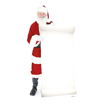 SC016 Santa with Large Sign Cardboard Cut Out Height 180cm - Star Cutouts
