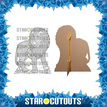 SCC017 Lion Relax Colour Craft & Keep Cardboard Cut Out Height 94cm