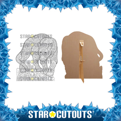 SCC018 Panther Relax Colour Craft & Keep Cardboard Cut Out Height 83cm