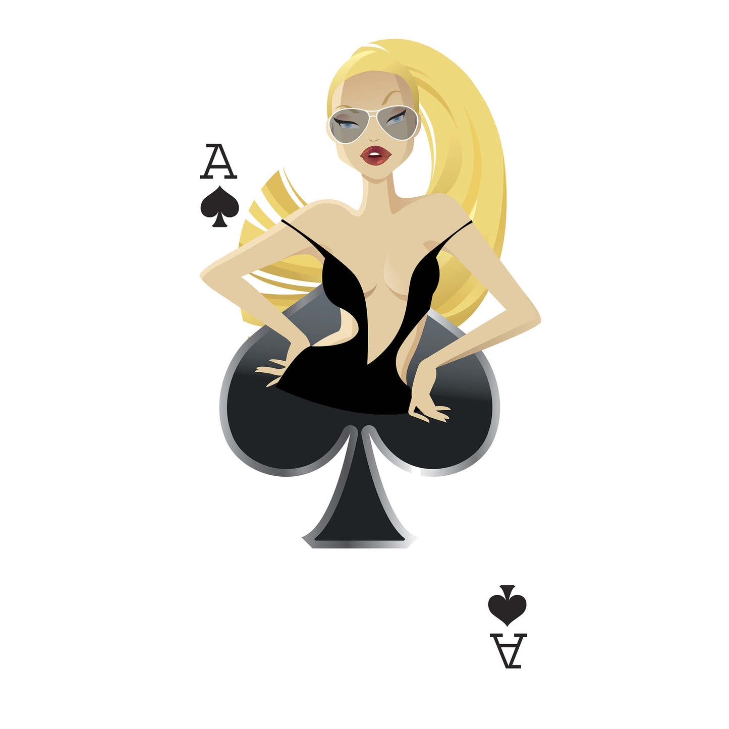SC018 Spades Babe Playing Card Cardboard Cut Out Height 162cm