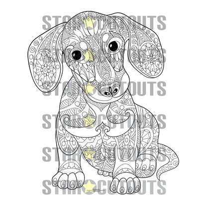 SCC020 Cute Puppy Dog Relax Colour Craft & Keep Cardboard Cut Out Height 92cm