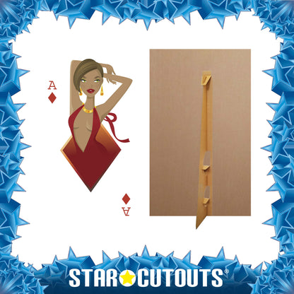SC021 Diamonds Babe Playing Card Cardboard Cut Out Height 157cm