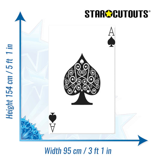 SC022 Ace of Spades Playing Card Cardboard Cut Out Height 154cm