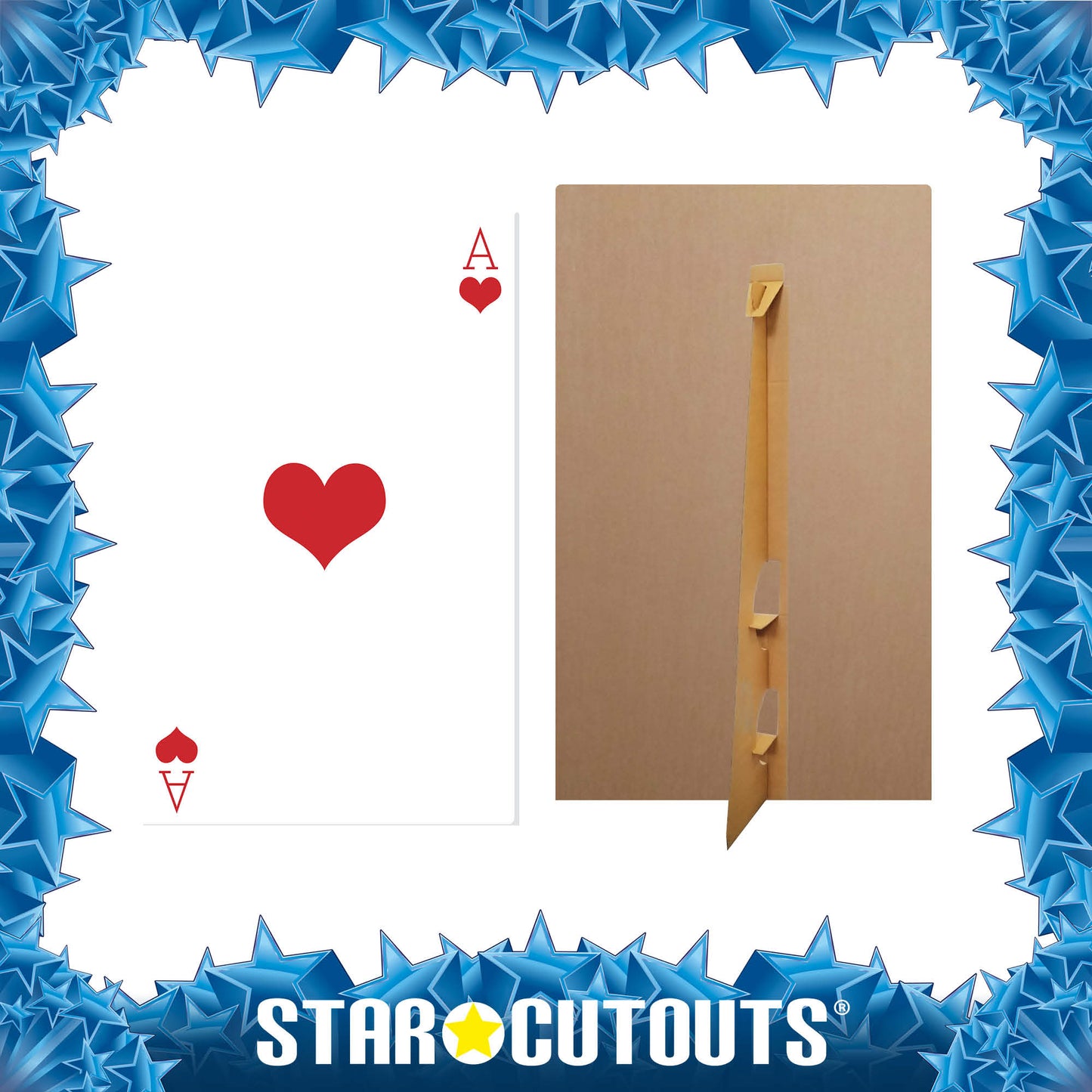 SC023 Ace of Hearts Playing Card Cardboard Cut Out Height 154cm