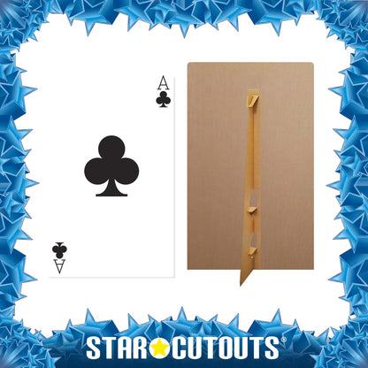 SC024 Ace of Clubs Playing Card Cardboard Cut Out Height 154cm