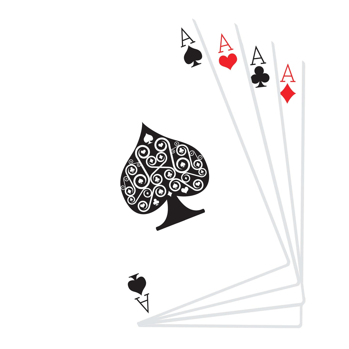 SC026 Hand of Playing Cards Cardboard Cut Out Height 152cm