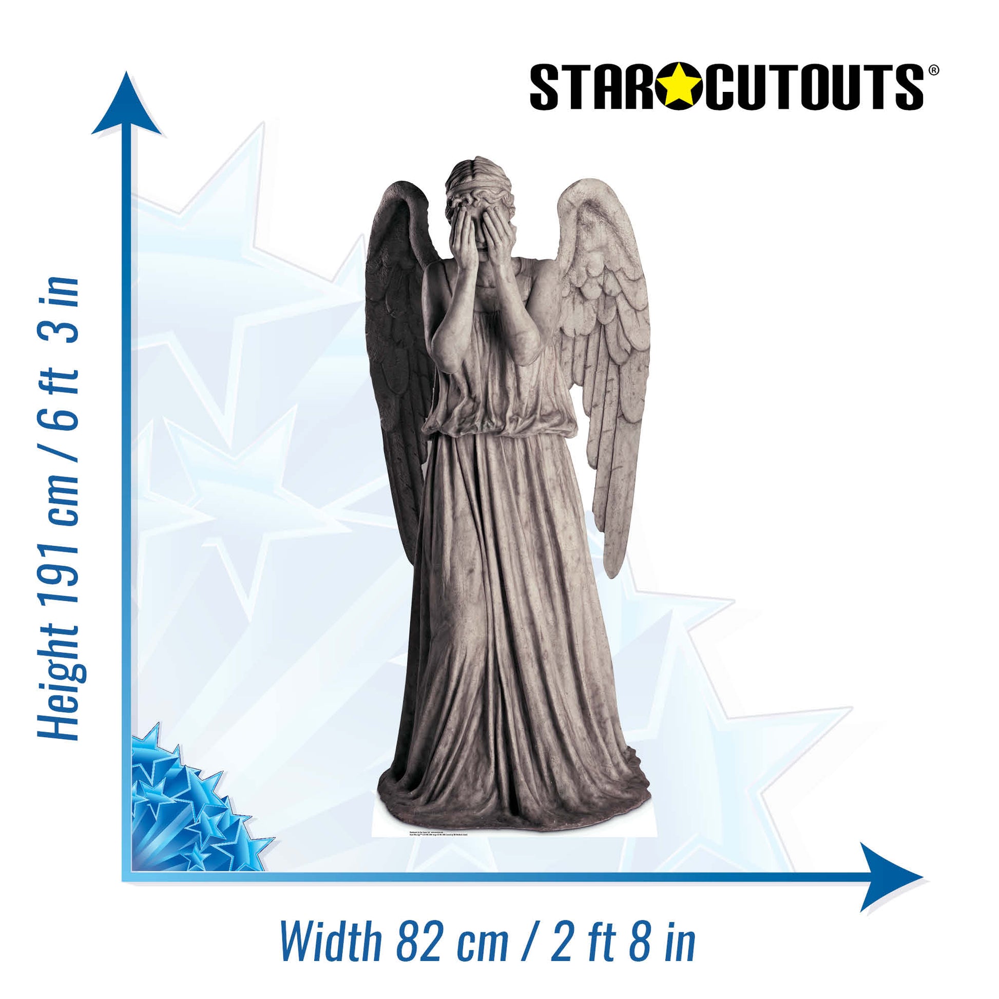 Weeping Angel Blink Angel Cardboard Cut Out Height 191cm - Star Cutouts