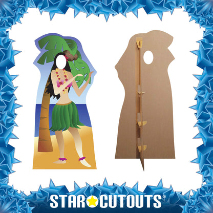 SC044 Hula Girl Stand-In Cardboard Cut Out Height 190cm