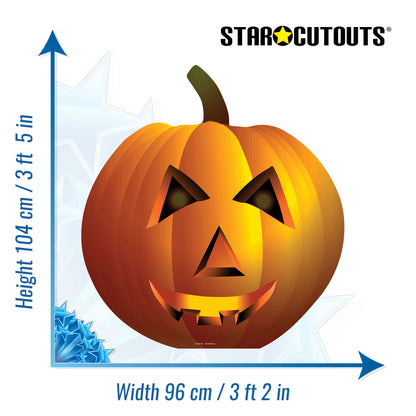 SC045 Pumpkin Cardboard Cut Out Height 104cm