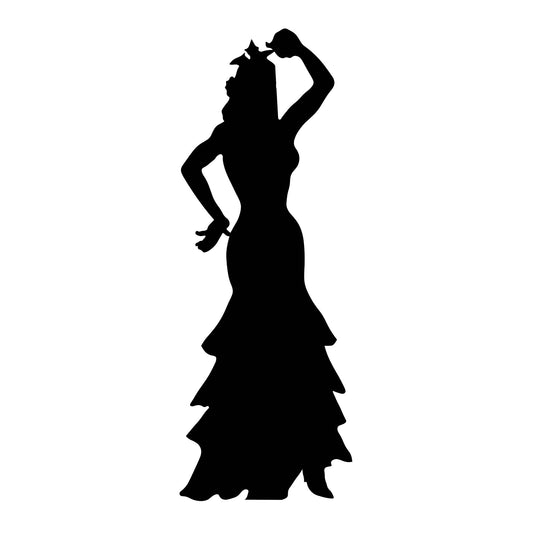 SC049 Flamenco Dancer (Silhouette) Cardboard Cut Out Height 184cm